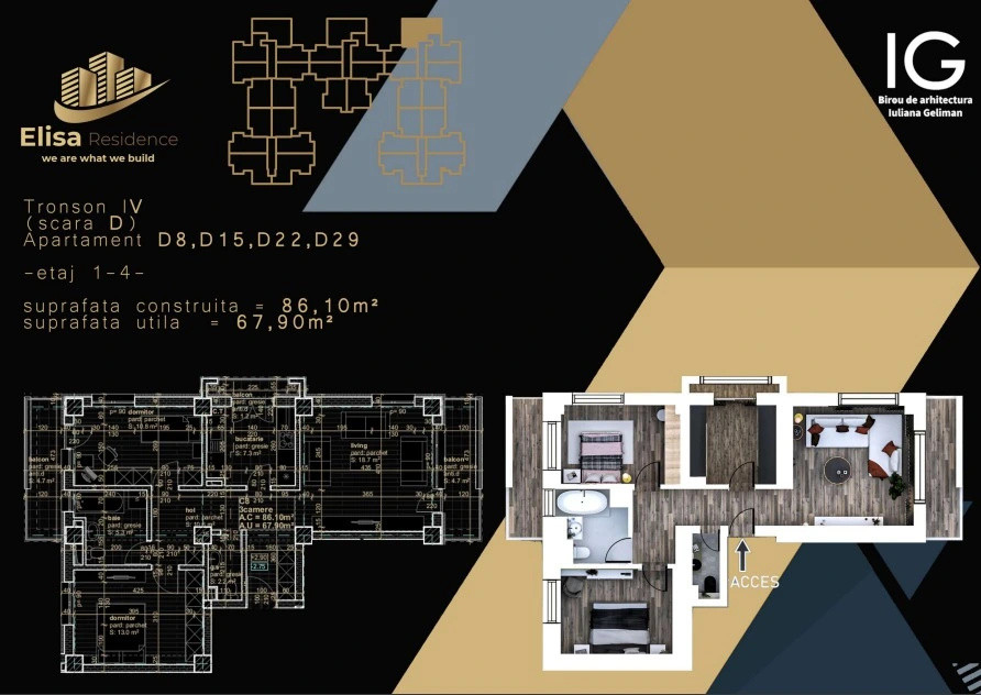 Apartament 3 camere✨ ELISA RESIDENCE – locul în care viitorul tău prinde contur.