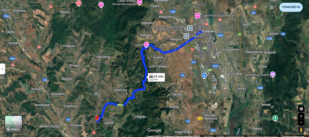 Teren 1 ha, deschidere spre padure, Sanduleni