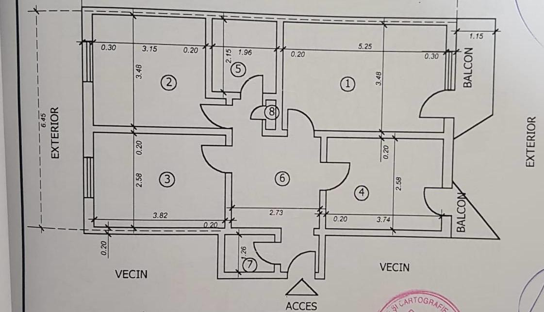 Ap. 3 camere Decomandate, Str. 22 Decembrie